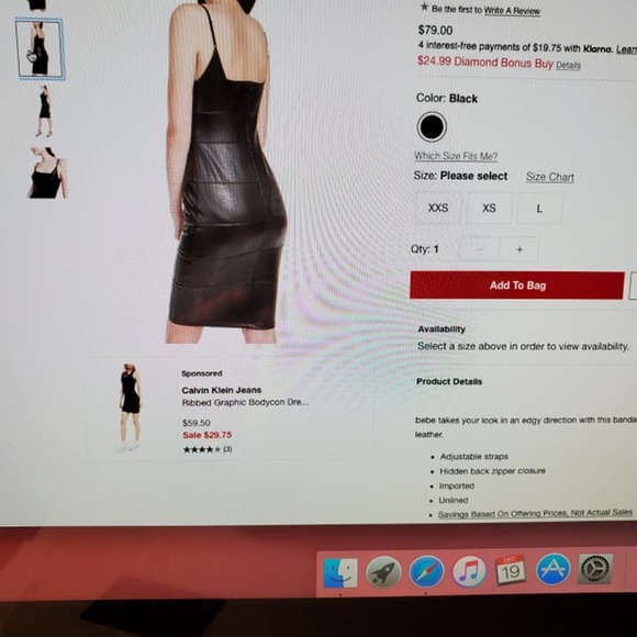 Snake Embossed Faux-Leather Bandage Dress. - Picture 2 of 6